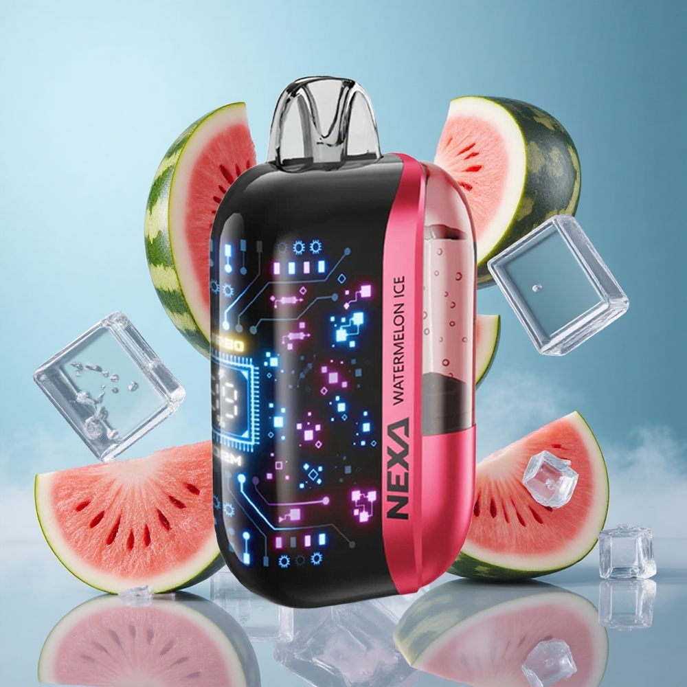 NEXA Ultra 50K Disposable Vape 20ml 800mAh 5% Nicotine Watermelon Ice 3D Curved Screen Type-C