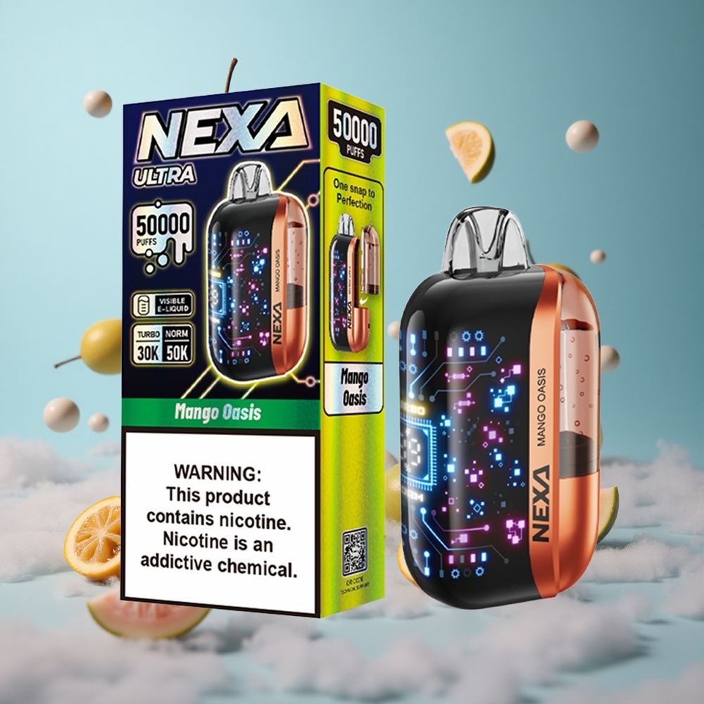 NEXA Ultra 50K Puffs Disposable Vape Mango Oasis 20ml Dual Mesh Type-C