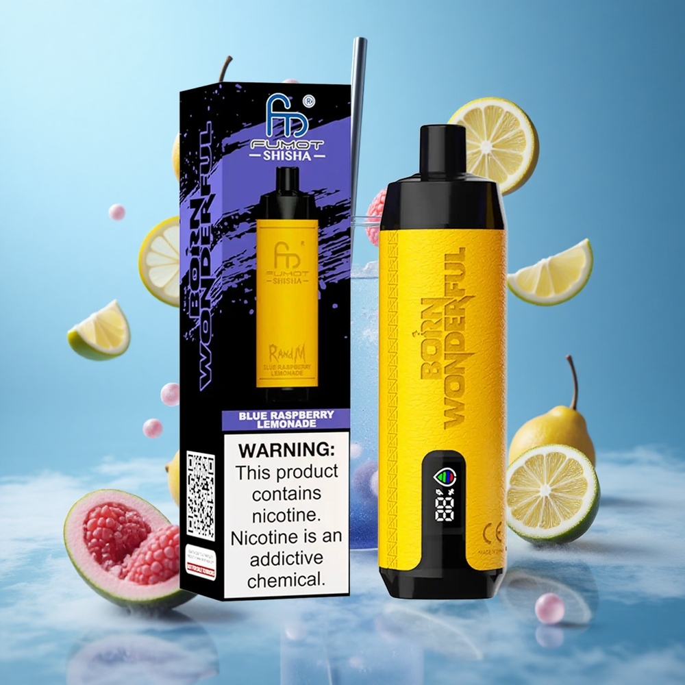 RandM Fumot Shisha 10000 Puffs Blue Raspberry Lemonade Disposable Vape 18mL 850mAh