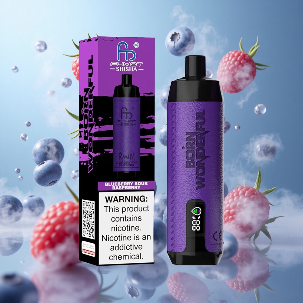 RandM Fumot Shisha 10000 Puffs Blueberry Sour Raspberry Disposable Vape 18mL 850mAh Type-C