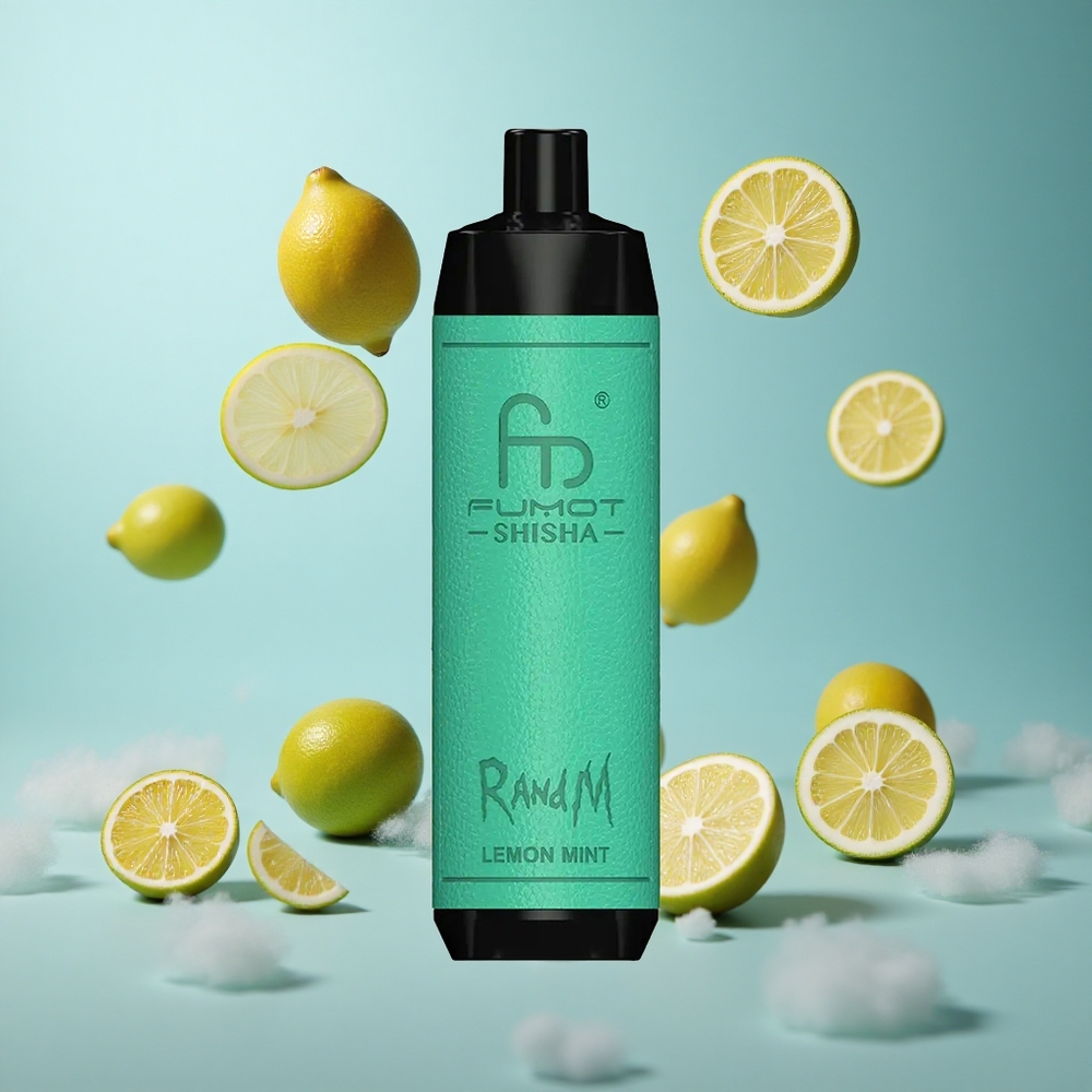 RandM Fumot Shisha 10000 Puffs Lemon Mint Disposable Vape 18ml 850mAh Type-C