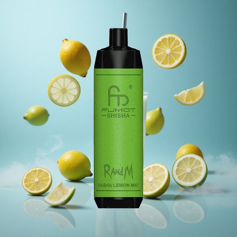 RandM Fumot Shisha 10000 Puffs Shisha Lemon Mint Disposable Vape 18mL 850mAh Type-C
