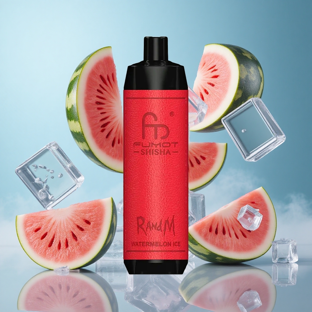RandM Fumot Shisha 10000 Puffs Watermelon Ice Disposable Vape 18mL 850mAh Type-C
