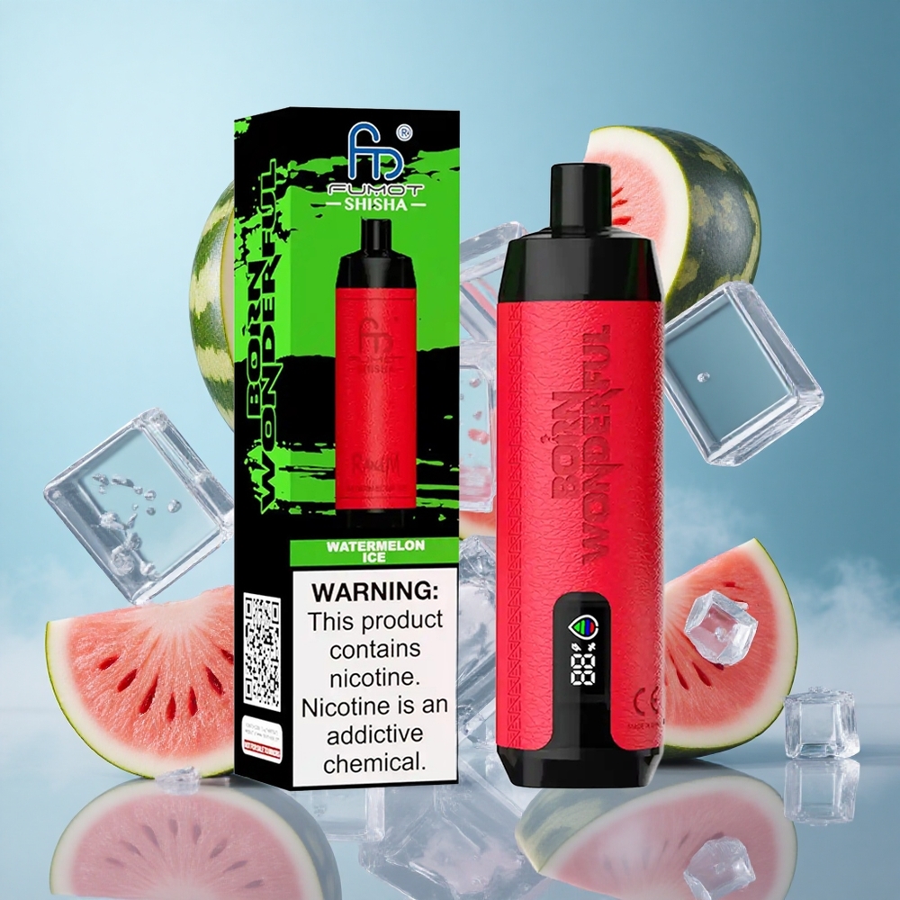 RandM Fumot Shisha 10000 Puffs Watermelon Ice Disposable Vape 18mL 850mAh Type-C