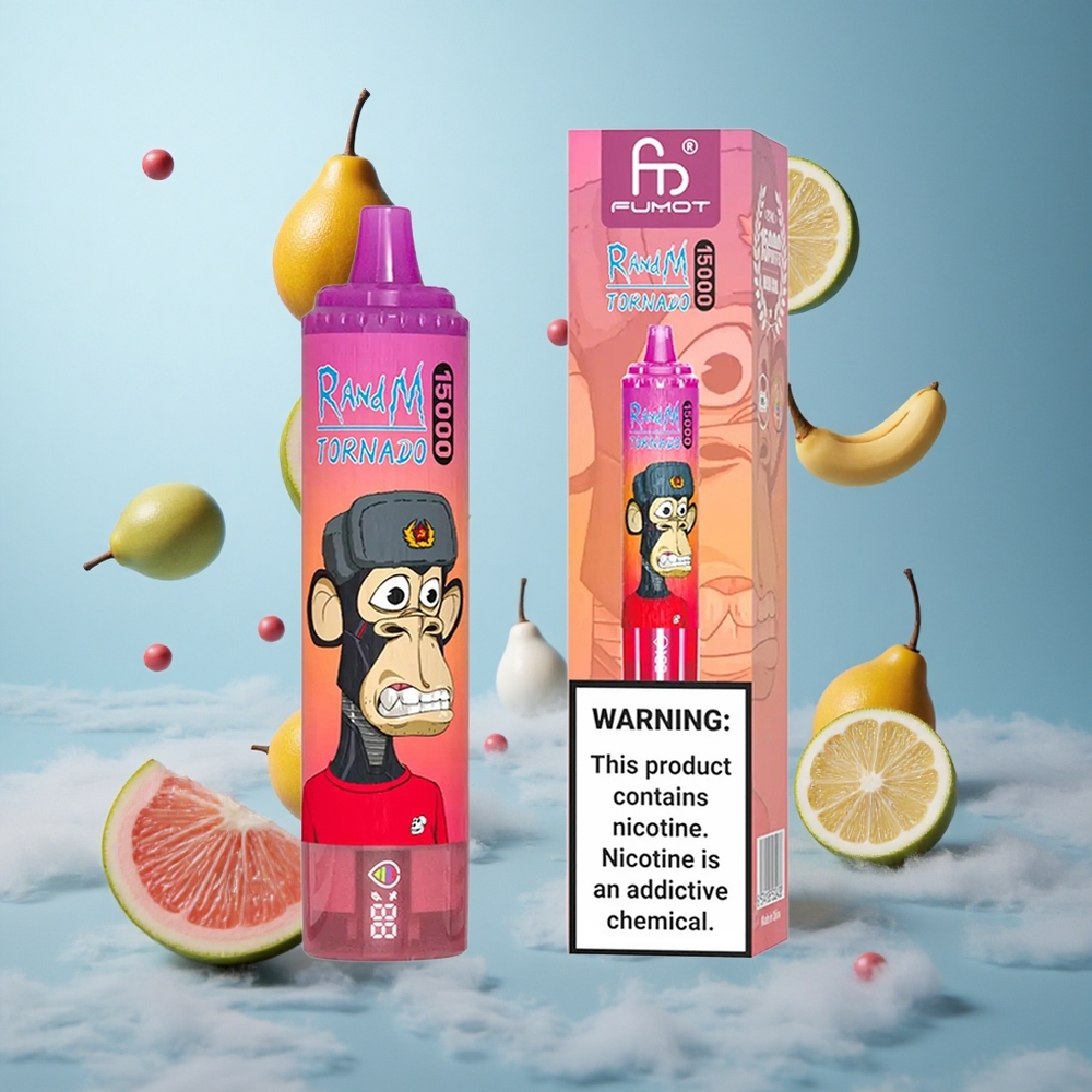 RandM Fumot Tornado 15000 Mesh LCD Dragon Fruit Type-C 25ml 850mAh