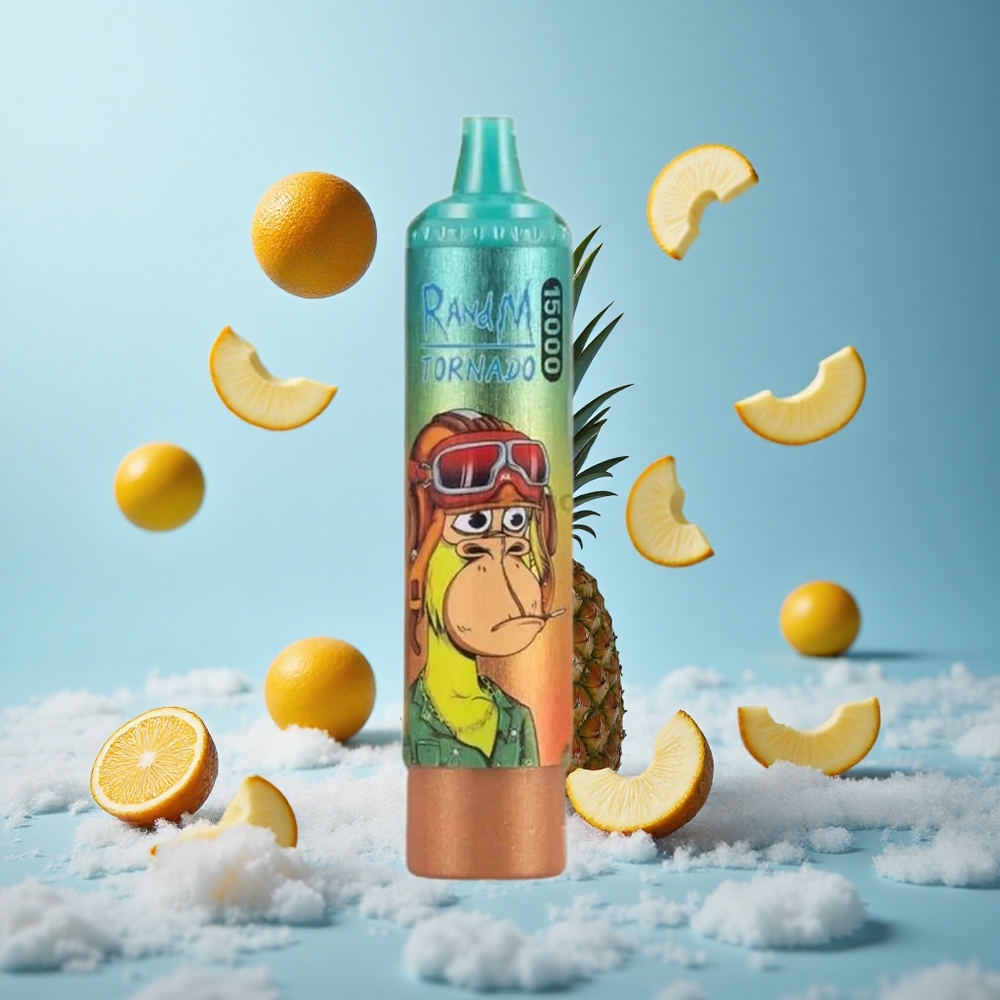 RandM Fumot Tornado 15000 Puffs Iced Pineapple 25ml 850mAh Mesh LCD Type-C
