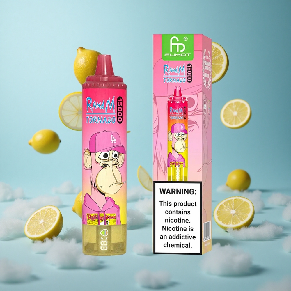 RandM Fumot Tornado 15000 Puffs Lemon Mesh LCD Type-C 850mAh 25ml
