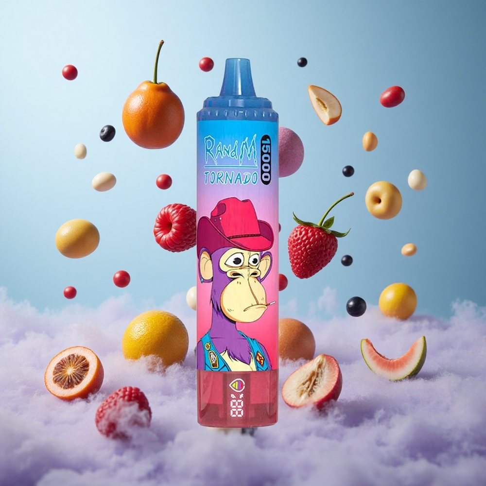 RandM Fumot Tornado 15000 Puffs Mixed Berry 25ml 850mAh Mesh LCD Type-C