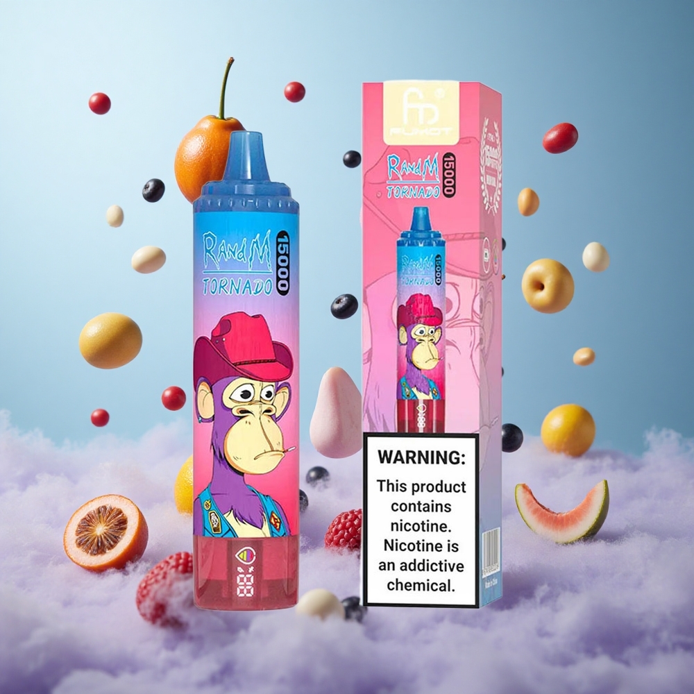 RandM Fumot Tornado 15000 Puffs Mixed Berry 25ml 850mAh Mesh LCD Type-C