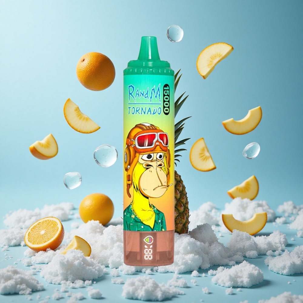 RandM Fumot Tornado 15000 Puffs Pineapple Ice 25ml 850mAh Mesh LCD Type-C