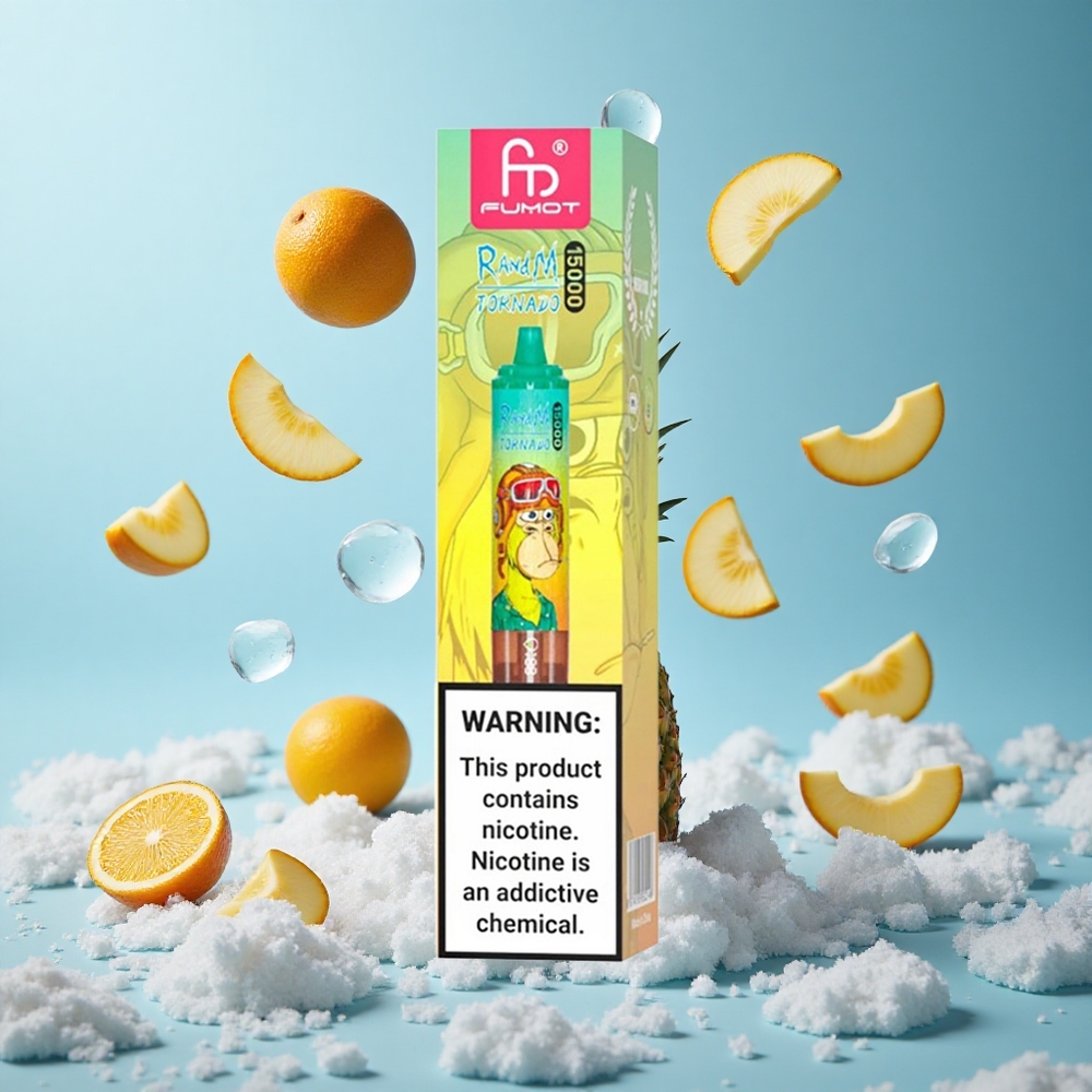 RandM Fumot Tornado 15000 Puffs Pineapple Ice 25ml 850mAh Mesh LCD Type-C