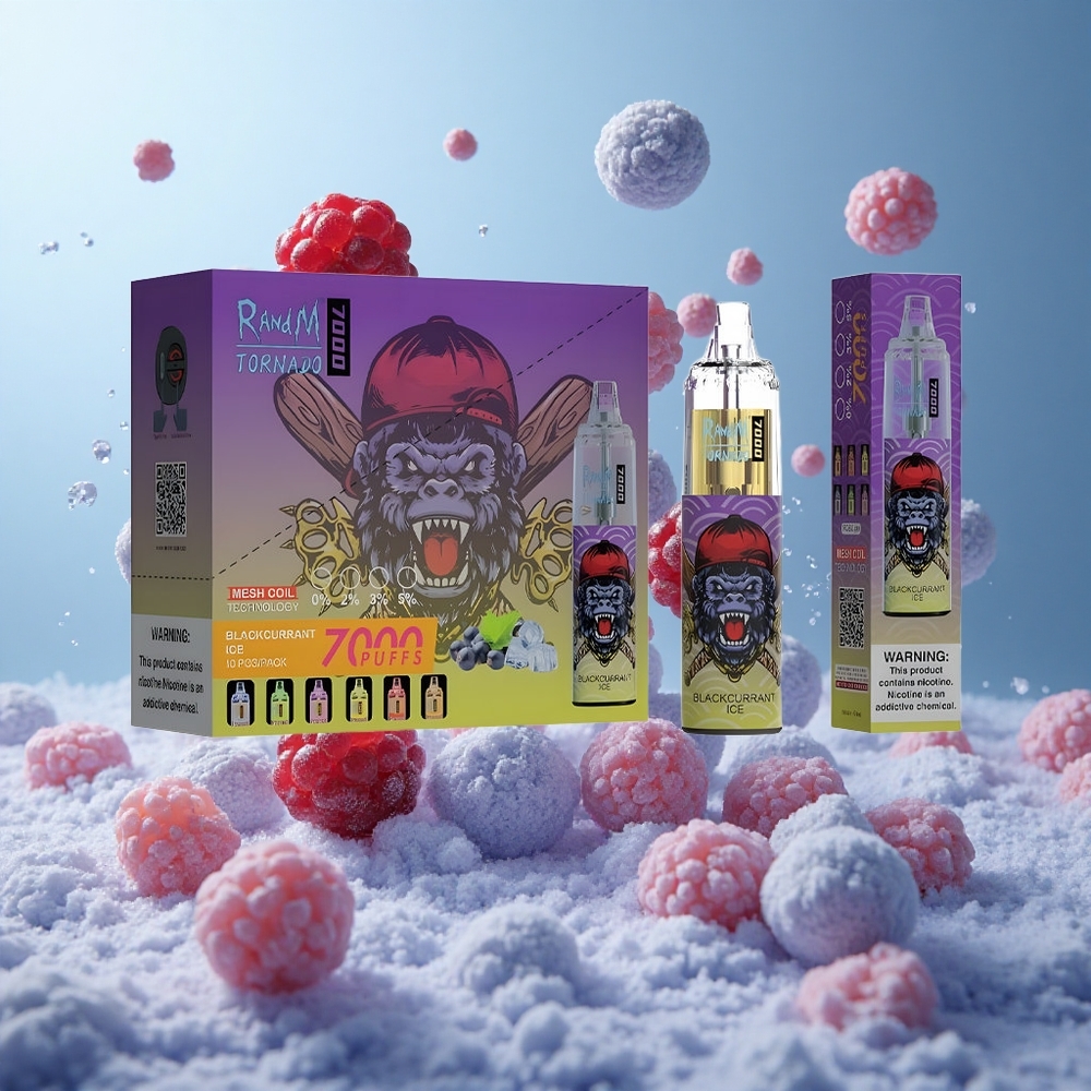 RandM Fumot Tornado 7000 Puffs 14ML Mesh Blackcurrant Ice Air-Adjustable RGB