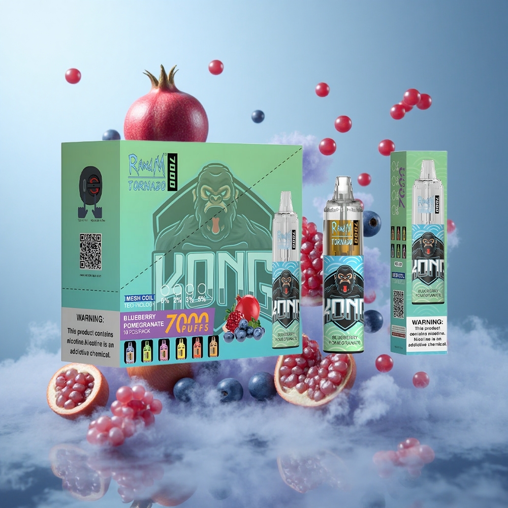 RandM Fumot Tornado 7000 Puffs Mesh Coil Air-Adjustable Blueberry Pomegranate