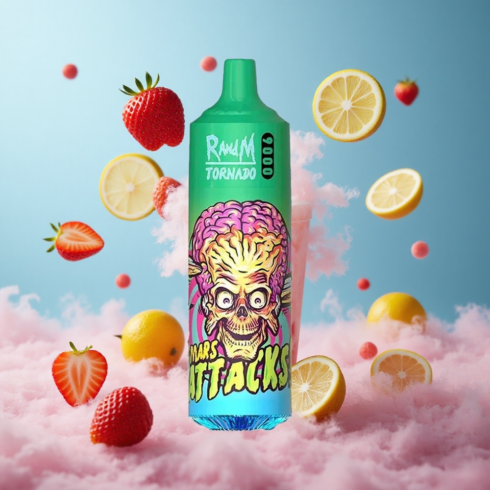 RandM Fumot Tornado 9000 Strawberry Lemonade 850mAh 18mL Mesh RGB 54 Flavors