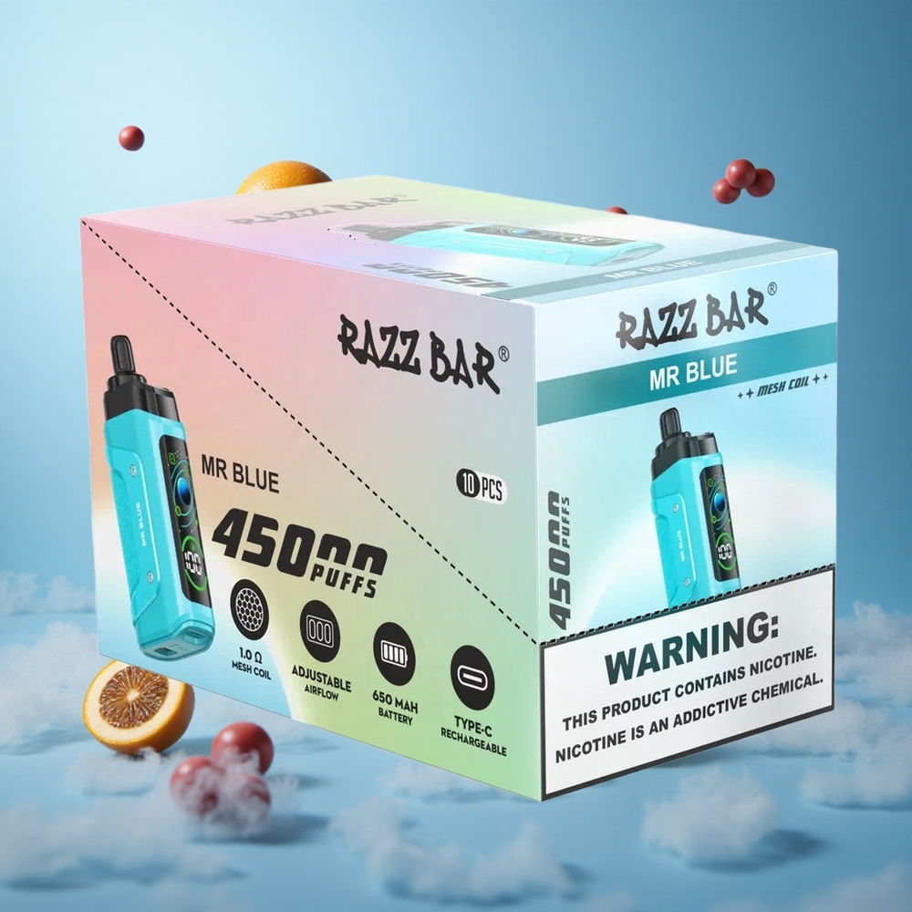Razz Bar 45000 Puffs Mesh Mr Blue Disposable Vape