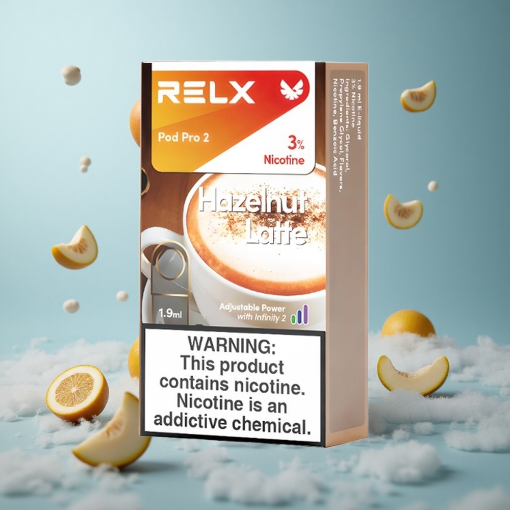 Relx Pod Pro 2 600 Puffs 1.9ml 3% Nicotine Hazelnut Latte