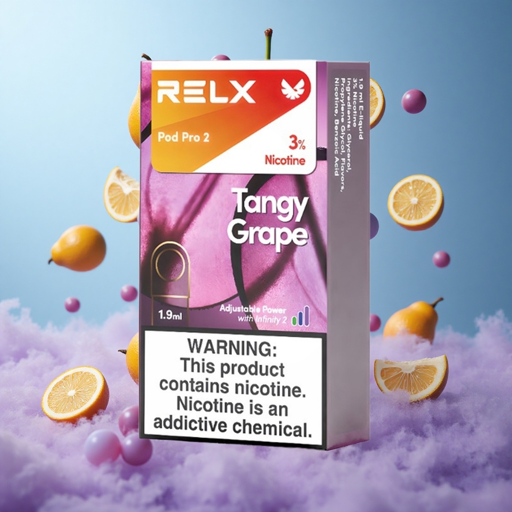 Relx Pod Pro 2 600 Puffs 1.9ml 3% Nicotine Tangy Grape