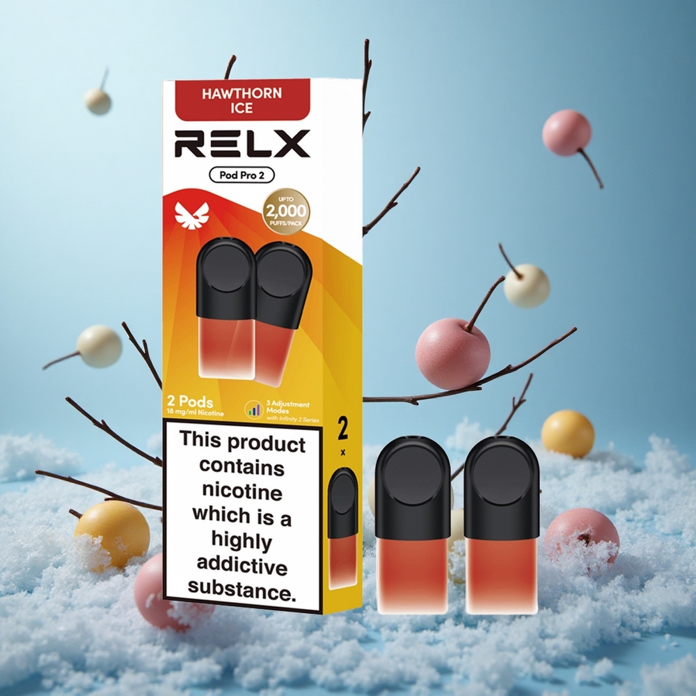 Relx Pod Pro 2 600 Puffs 1.9ml 3 Voltage Hawthorn Ice