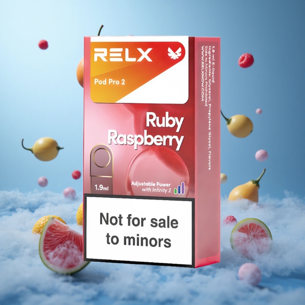 Relx Pod Pro 2 600 Puffs 1.9ml Blue Raspberry 0% Nicotine