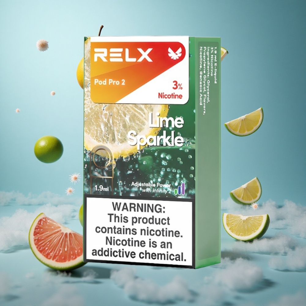 Relx Pod Pro 2 Dual 1.9ml Lime Sparkle 3% Nicotine 600 Puffs