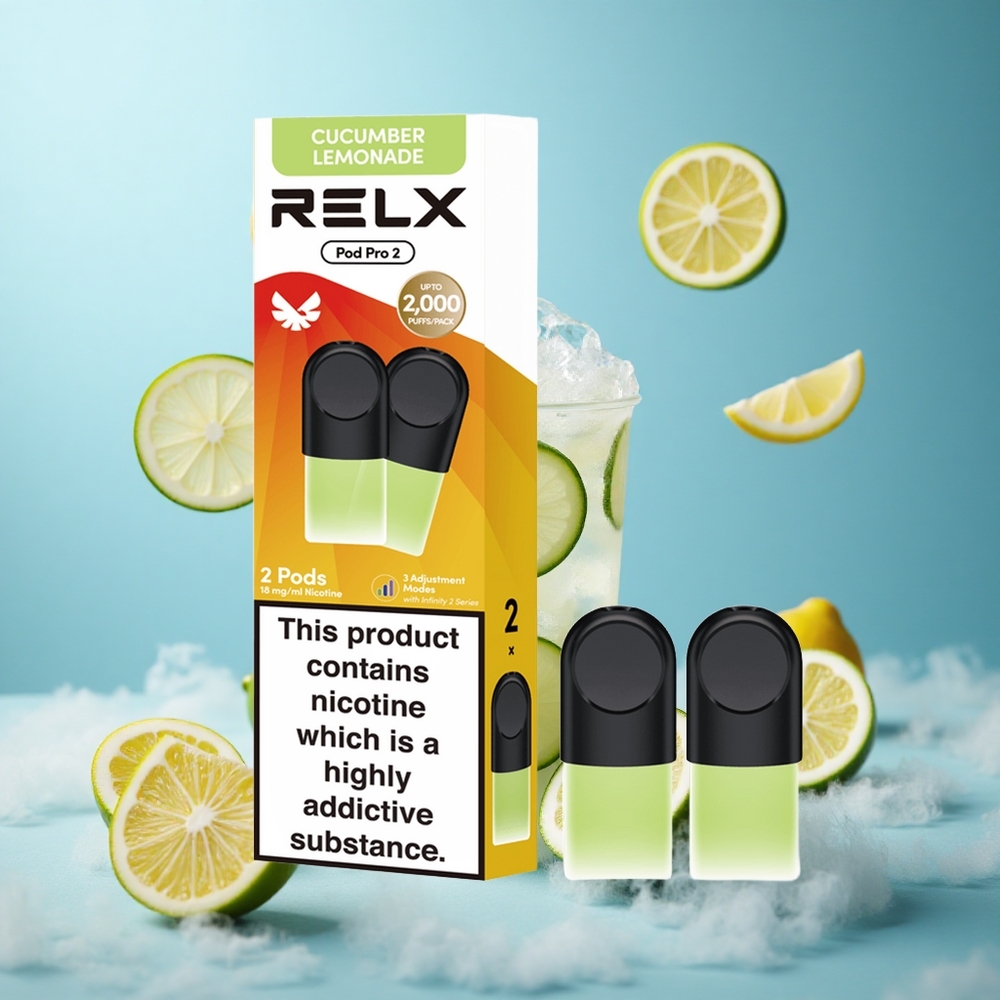 Relx Pod Pro 2 Dual Beverage-Cucumber Lemonade 1.9ml/600 Puffs 1.8% Nicotine