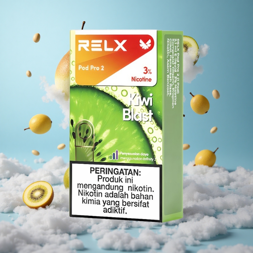 Relx Pod Pro 2 Dual Eco-Smooth-Boost Kiwi Blast 3% Nicotine 1.9ml 600 Puffs