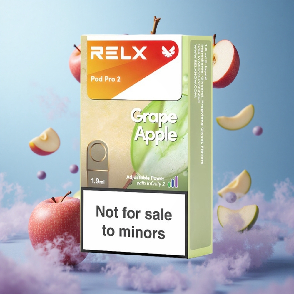 Relx Pod Pro 2 Dual Grape Apple 0% Nicotine 1.9ml 600 Puffs