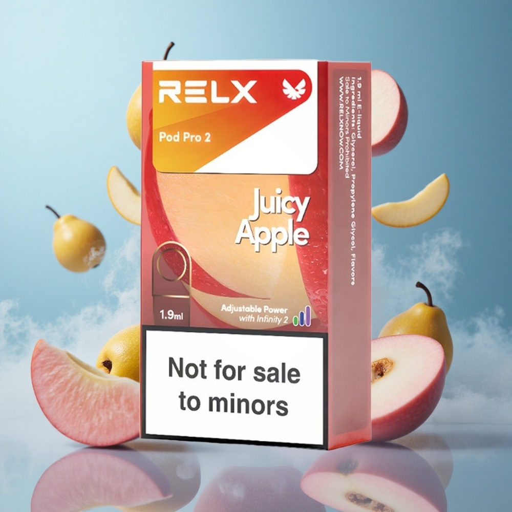 Relx Pod Pro 2 Dual Juicy Apple 0% Nicotine 1.9ml 600 Puffs 3 Voltage Options