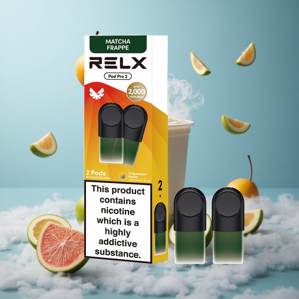 Relx Pod Pro 2 Dual Tea-Matcha Frappe Tea 1.8% Nicotine 600 Puffs 1.9ml