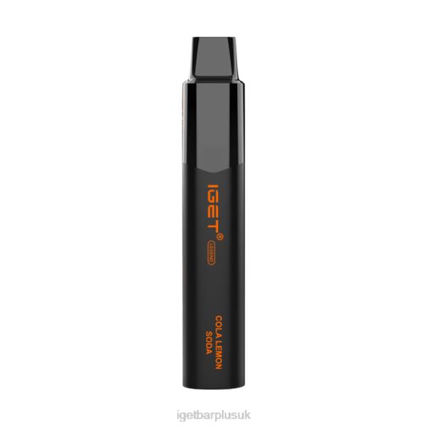 IGET Bar Vape UK | Nicotine Free IGET Legend 4000 Puffs Cola Lemon Soda