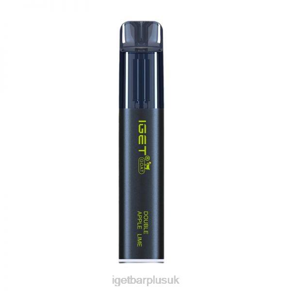 IGET Bar London | Nicotine Free IGET Goat 5000 Puffs Double Apple Lime