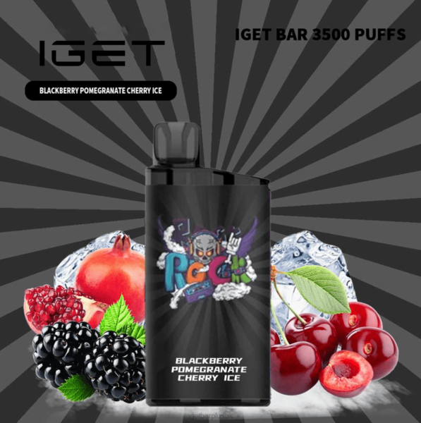 IGET Bar London | IGET BAR - 3500 PUFFS Blackberry Pomegranate Cherry Ice