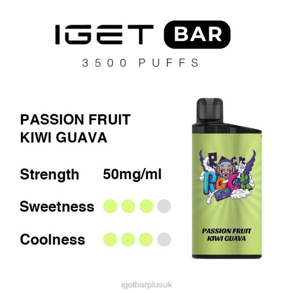 IGET Bar London | IGET Bar 3500 Puffs Passion Fruit Kiwi Guava