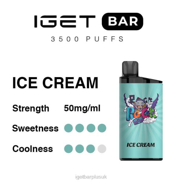 IGET Disposable Vape UK | IGET Bar 3500 Puffs Ice Cream