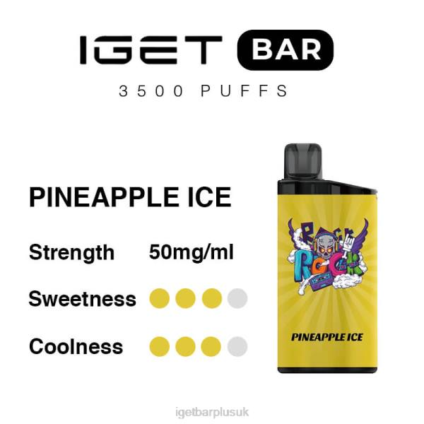 IGET Disposable Vape UK | IGET Bar 3500 Puffs Pineapple Ice
