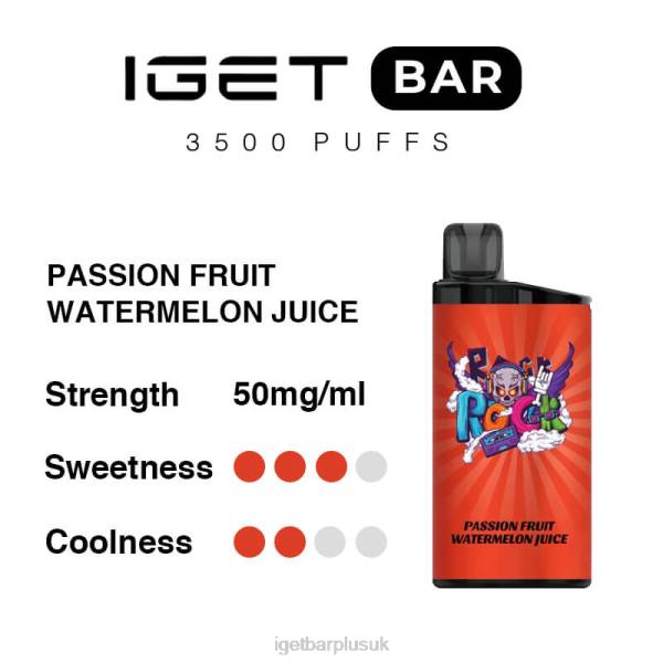 IGET Vape Discount | IGET Bar 3500 Puffs Passion Fruit Watermelon Juice