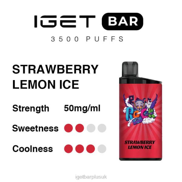 IGET Vape London | IGET Bar 3500 Puffs Strawberry Lemon Ice
