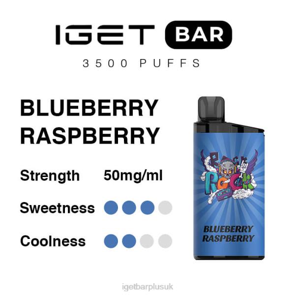IGET Vapes UK Wholesale | IGET Bar 3500 Puffs Blueberry Raspberry