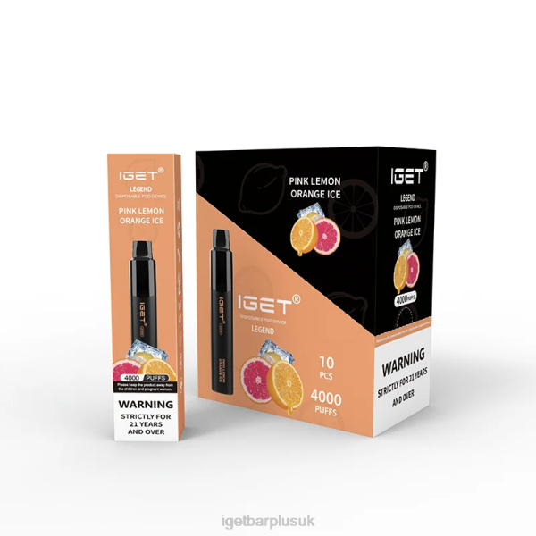 IGET Vape UK | IGET Legend 4000 Puffs Pink Lemon Orange Ice
