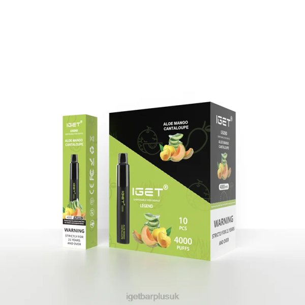 IGET Vapes UK Wholesale | IGET Legend 4000 Puffs Aloe Mango Cantaloupe