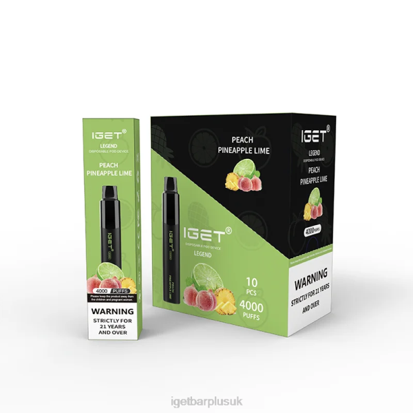 Online IGET Vapes | IGET Legend 4000 Puffs Peach Pineapple Lime