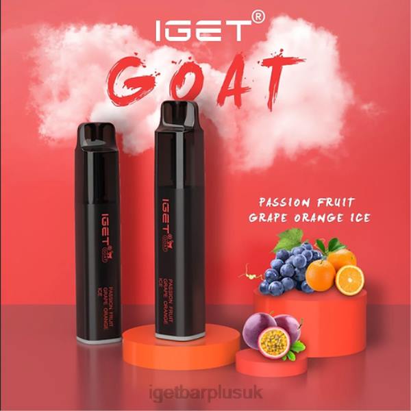 IGET Vape London | IGET GOAT - 5000 PUFFS Passionfruit Grape Orange Ice