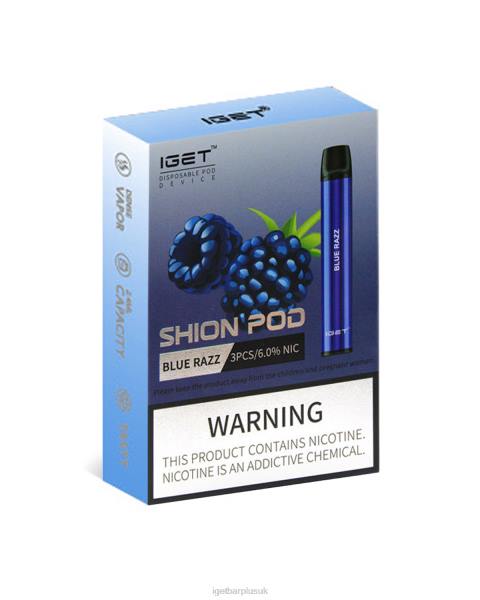 IGET Bar Vape UK | 3 x IGET Shion Blue Razz