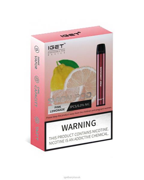 IGET Bar Vape UK | 3 x IGET Shion Pink Lemonade