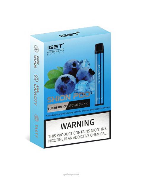 IGET Disposable Vape UK | 3 x IGET Shion Blueberry Ice