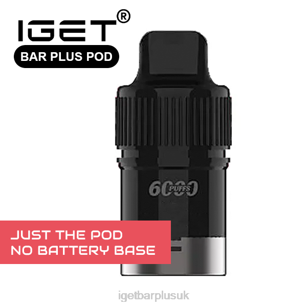 IGET Bar London | IGET BAR PLUS - POD ONLY - DOUBLE APPLE - 6000 PUFFS (NO BATTERY BASE) Onlydouble Apple