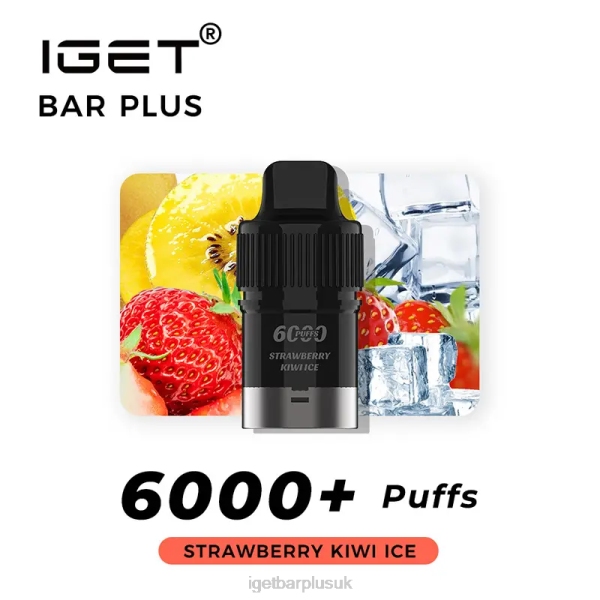 IGET Bar London | IGET Bar Plus Pod 6000 Puffs Strawberry Kiwi Ice