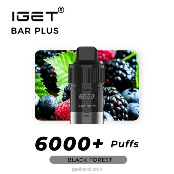 IGET Bar Vape UK | IGET Bar Plus Pod 6000 Puffs Black Forest